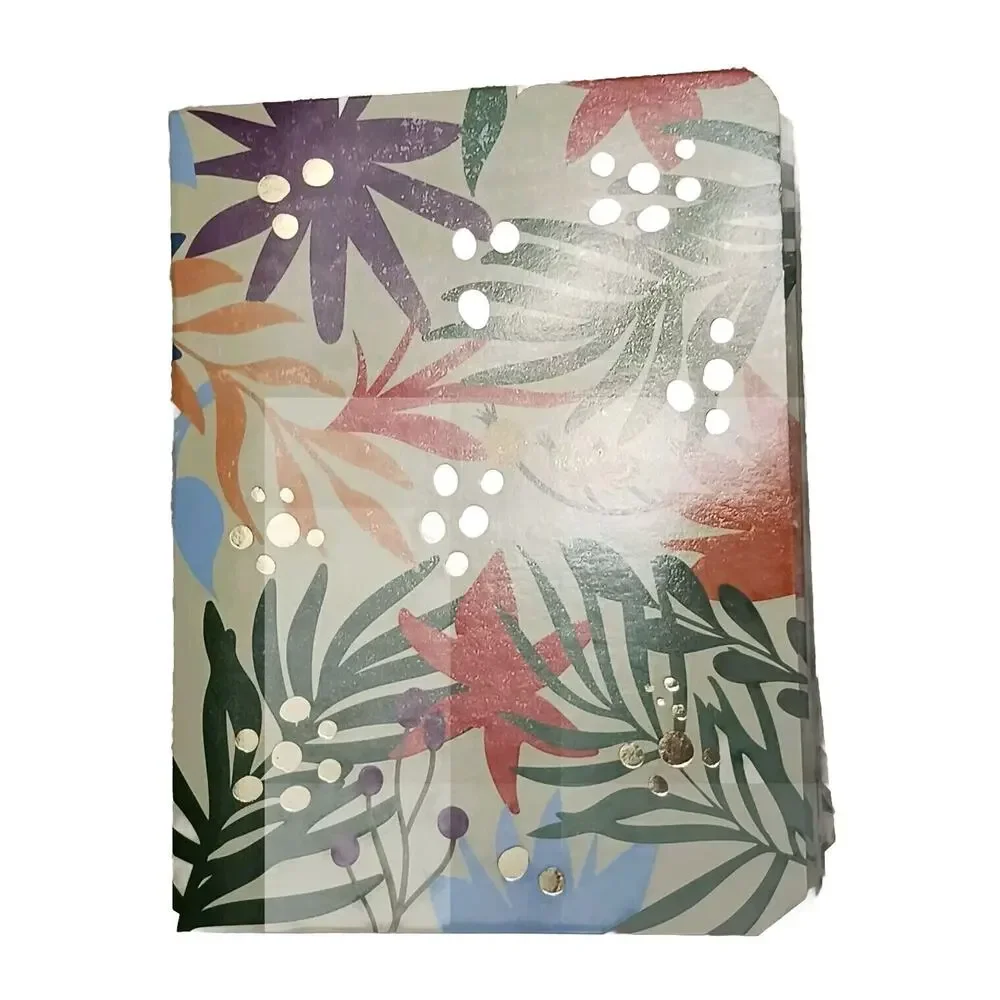 Notebook Journal FLORAL GOLD‎ LEAF Tropical Lined Pages Composition Stationary